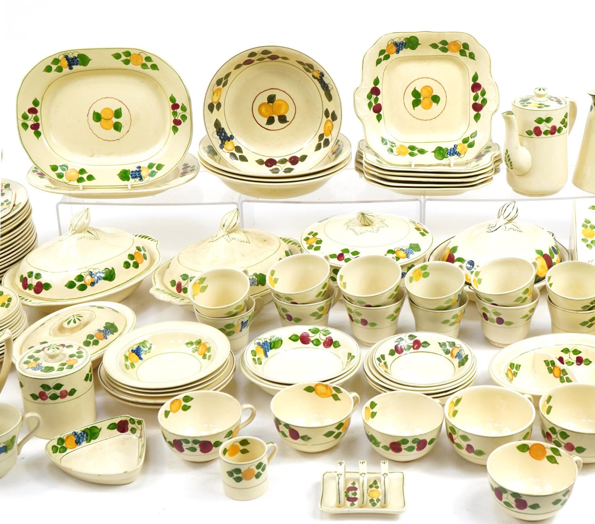 Large collection of Royal Adams Titian Ware including cups, jugs and tureens numbered 673892, the - Image 3 of 4