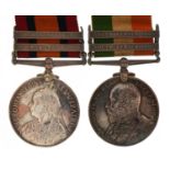 Victorian British military King and Queen's South Africa pair comprising Queen's South Africa