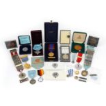 Commemorative and other medals and medallions, predominantly Italian, some silver