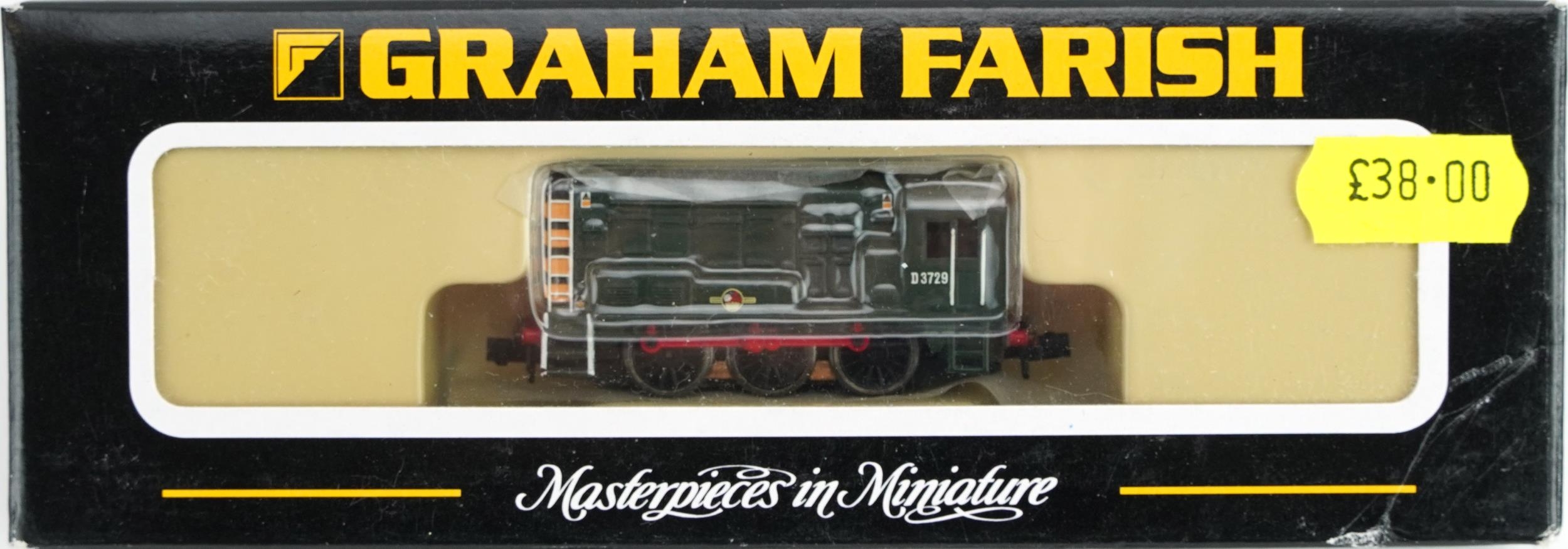 Two Graham Farish N gauge model railway locomotives with cases, numbers 371-001 and 371003 - Image 2 of 3