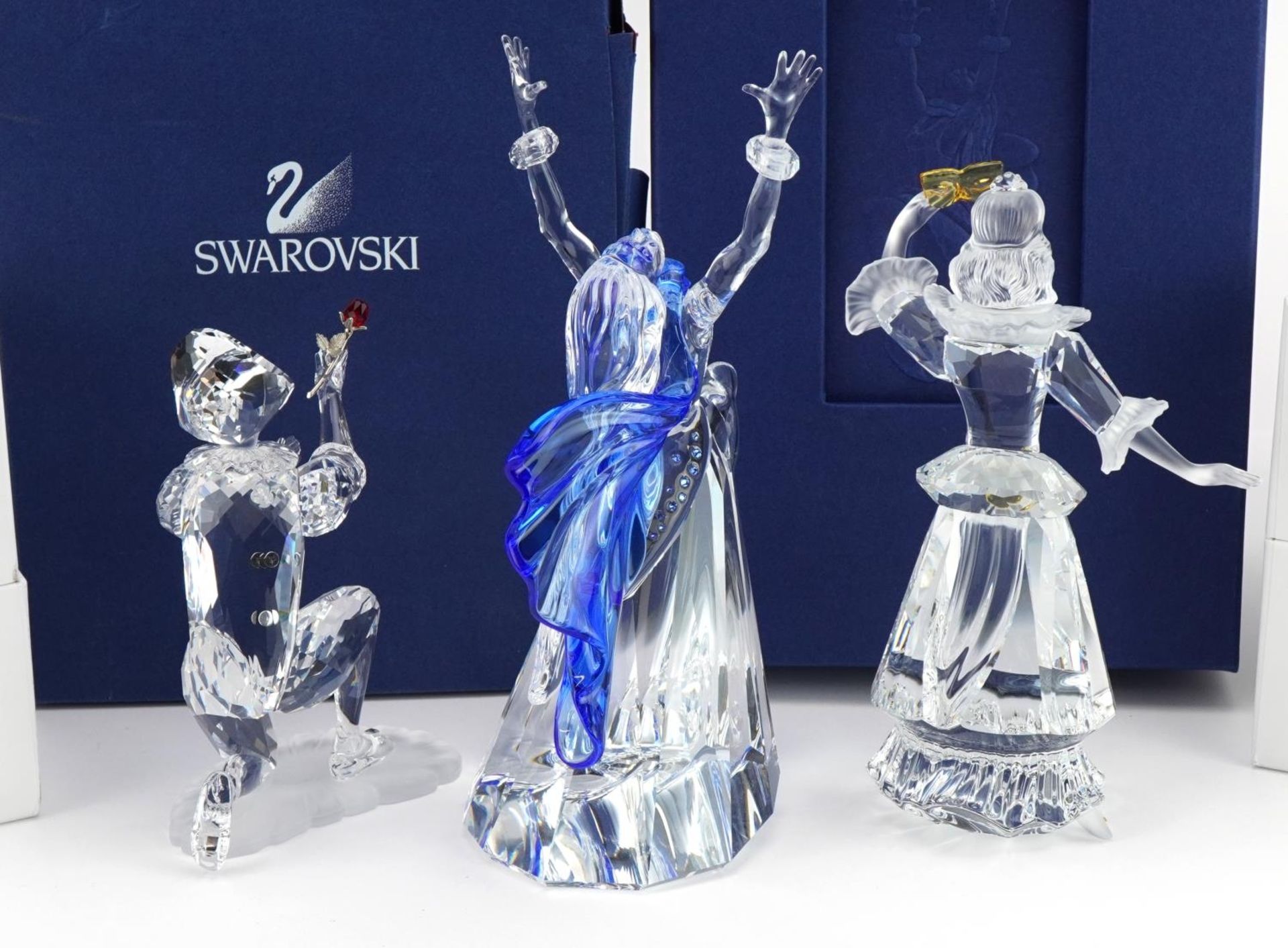 Three Swarovski Crystal figures with boxes including Magic of Dance, the largest 21cm high - Image 3 of 5