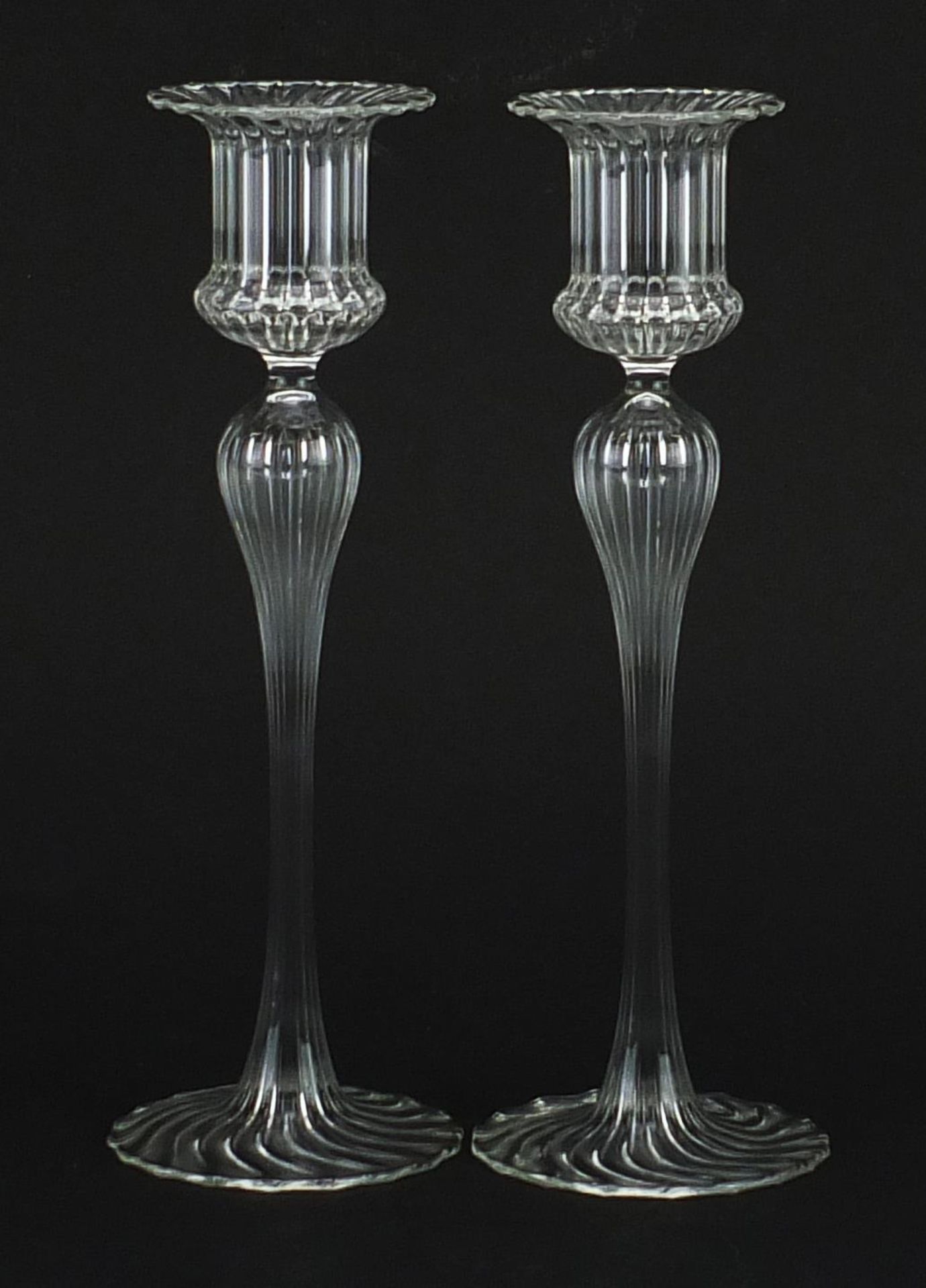 Pair of Venetian glass candlesticks, each 21cm high - Image 2 of 3