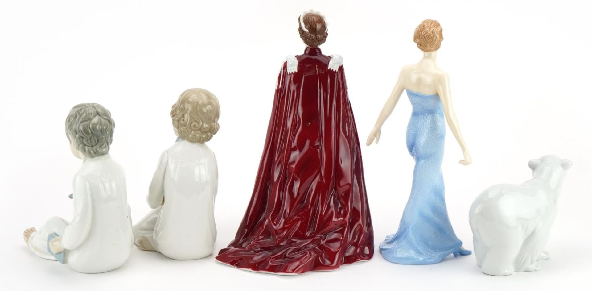 Collectable figures and a Lladro polar bear including Royal Worcester Queen Elizabeth II and Royal - Image 2 of 4