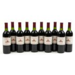 Ten bottles of 1995 Bois Sainte-Anne Medoc red wine
