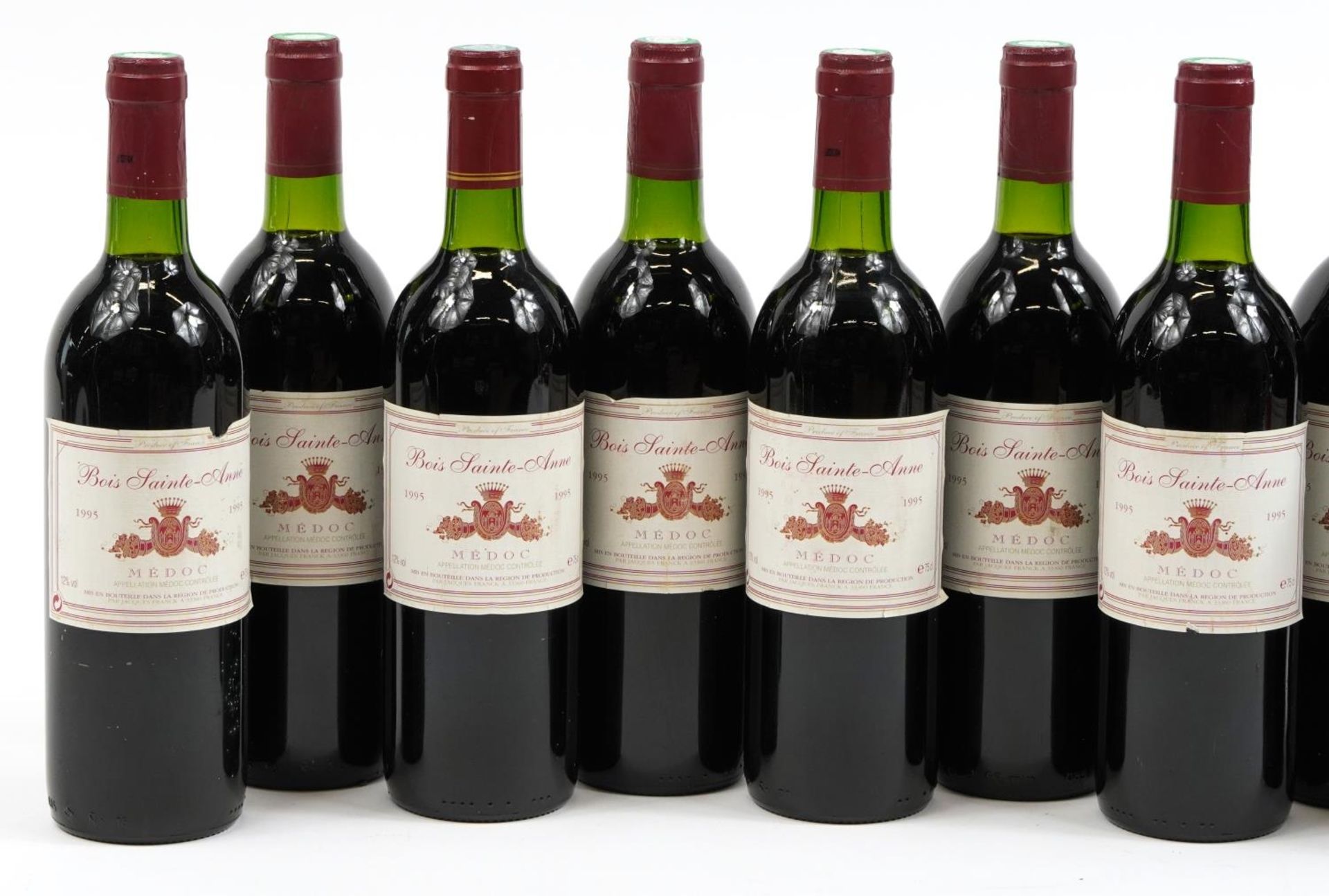 Ten bottles of 1995 Bois Sainte-Anne Medoc red wine - Image 2 of 3