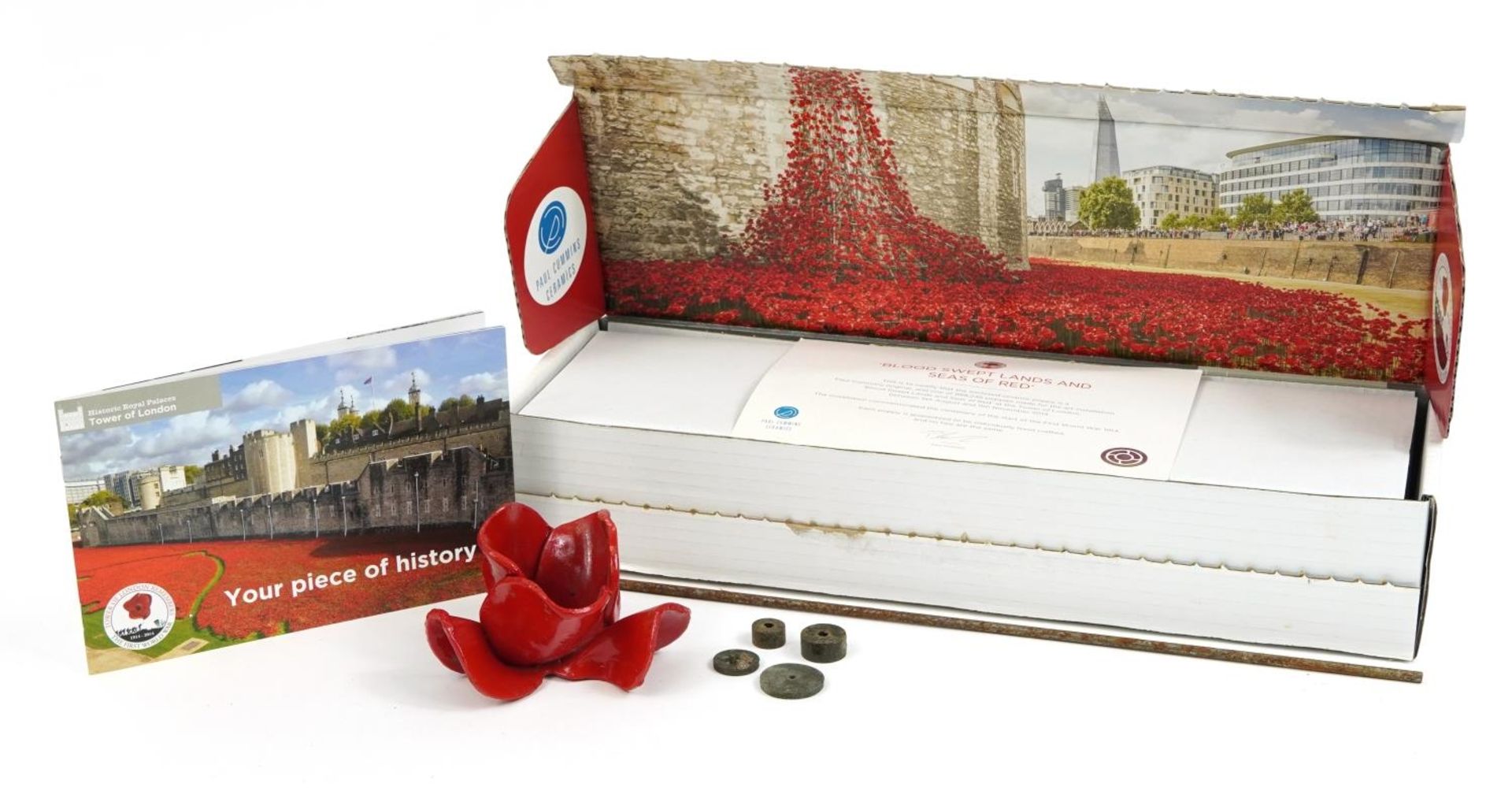 Paul Cummins ceramic poppy made for the art installation Blood, Sweat, Lands and Seas of Red at