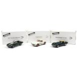 Three Frankin Mint Corvette diecast Precision vehicles with boxes comprising limited edition 1957