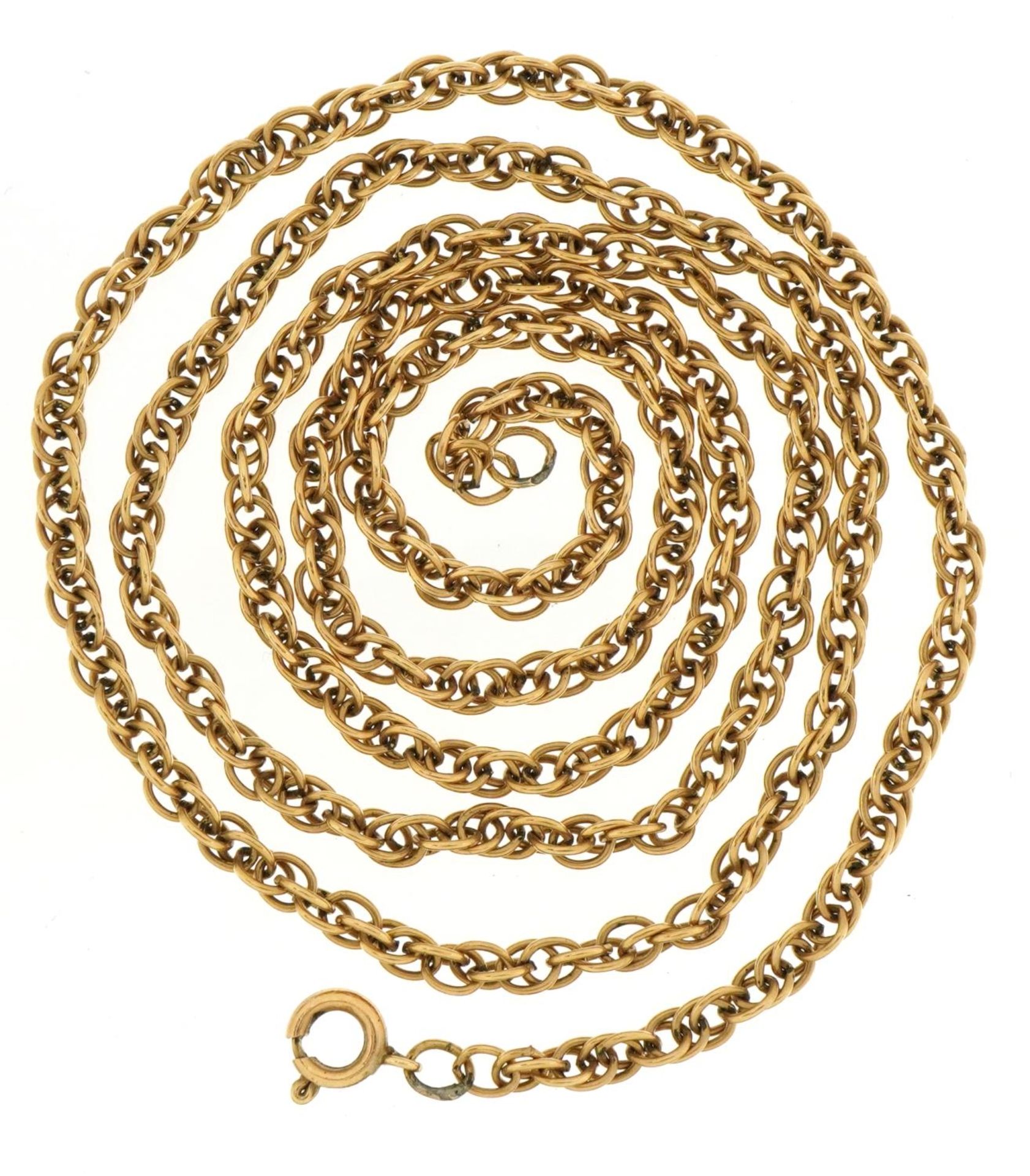 9ct gold chain link necklace, 63cm in length, 12.4g - Image 2 of 2