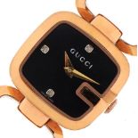 Gucci, ladies Gucci Dial G wristwatch numbered 125.5 with spare link and box, the case 24mm wide