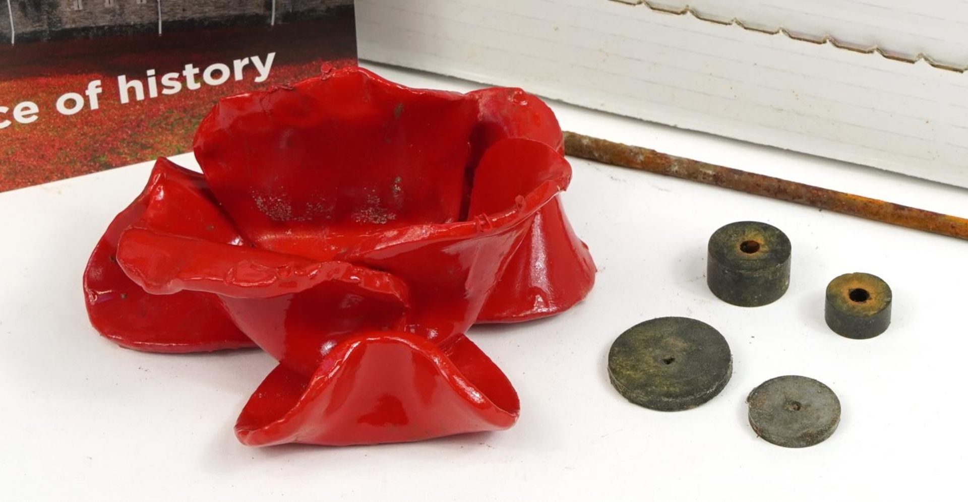 Paul Cummins ceramic poppy made for the art installation Blood, Sweat, Lands and Seas of Red at - Image 2 of 2