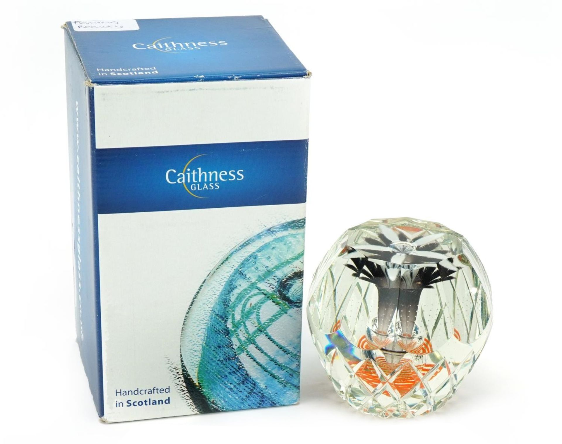 Sarah Peterson & Martin Murray, Caithness glass paperweight titled Flaming Beauty, limited edition