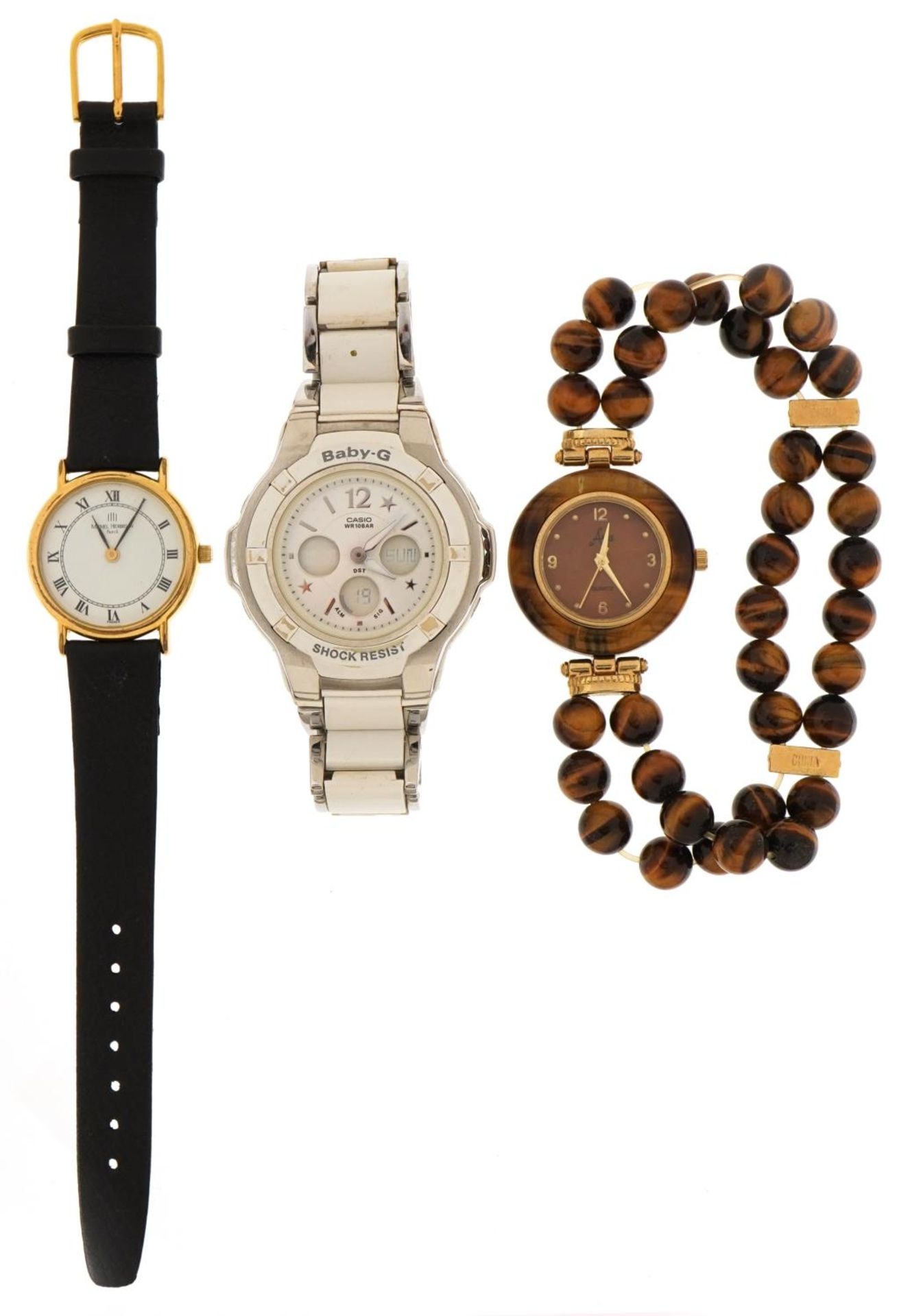 Three ladies wristwatches comprising Casio Baby-G, Avia with tiger's eye bezel and strap and - Image 2 of 4