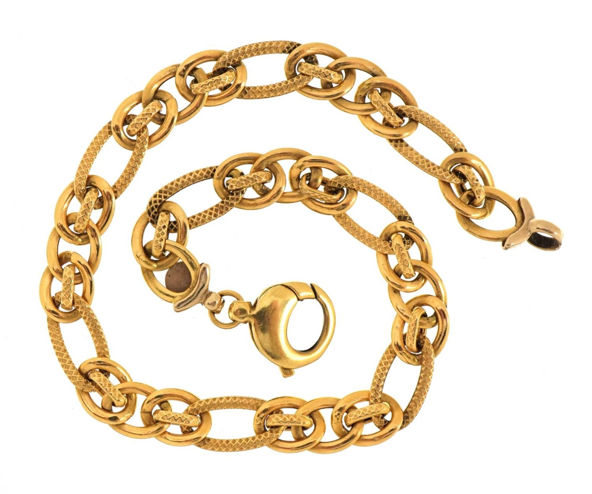 18ct gold multilink bracelet, 19.5cm in length, 6.2g - Bild 4 aus 4