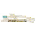 Collection of SD Mouldings N gauge model railway accessories with boxes including retaining walls,