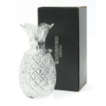 Waterford Crystal twelve inch pineapple vase with box, 30cm high