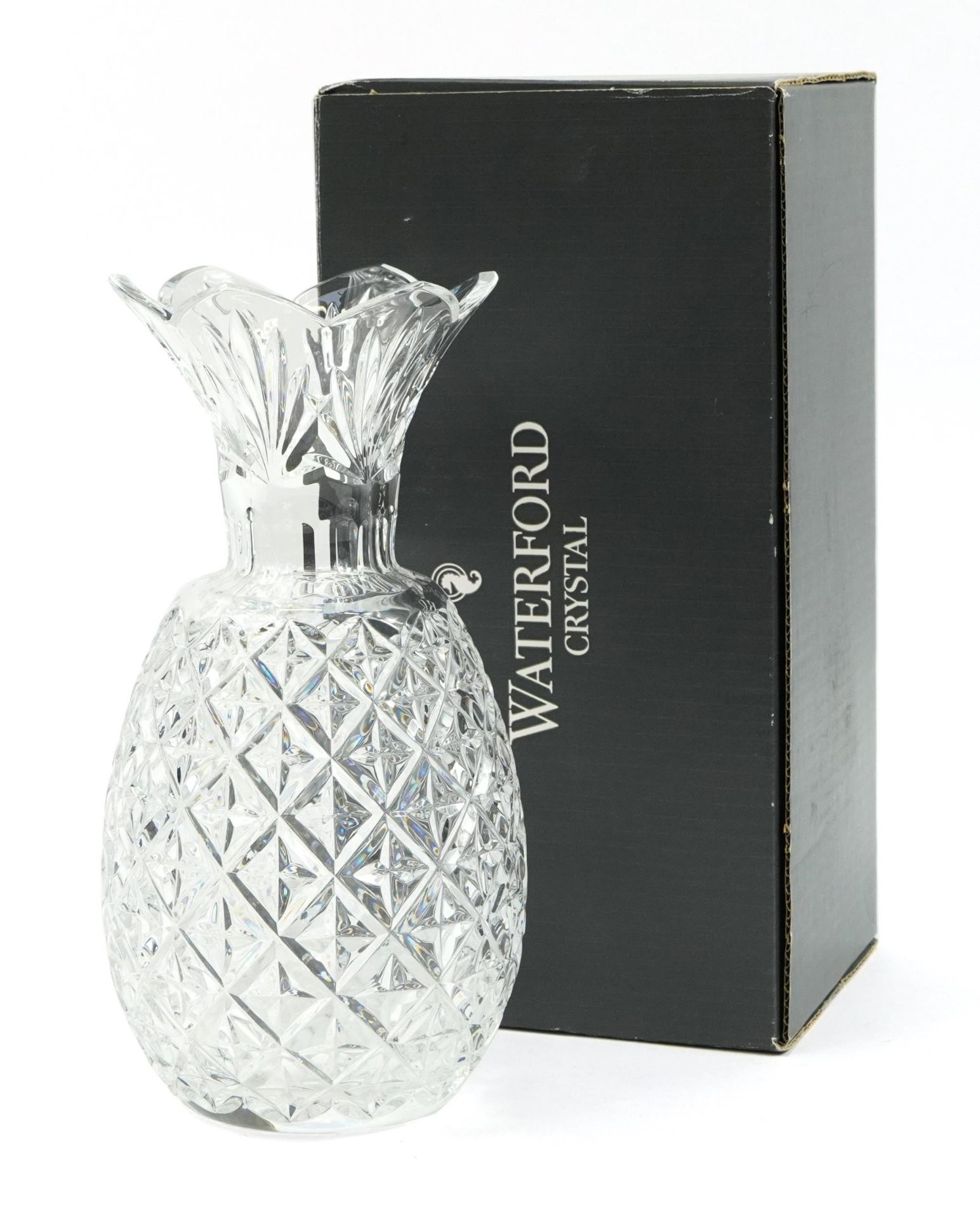Waterford Crystal twelve inch pineapple vase with box, 30cm high