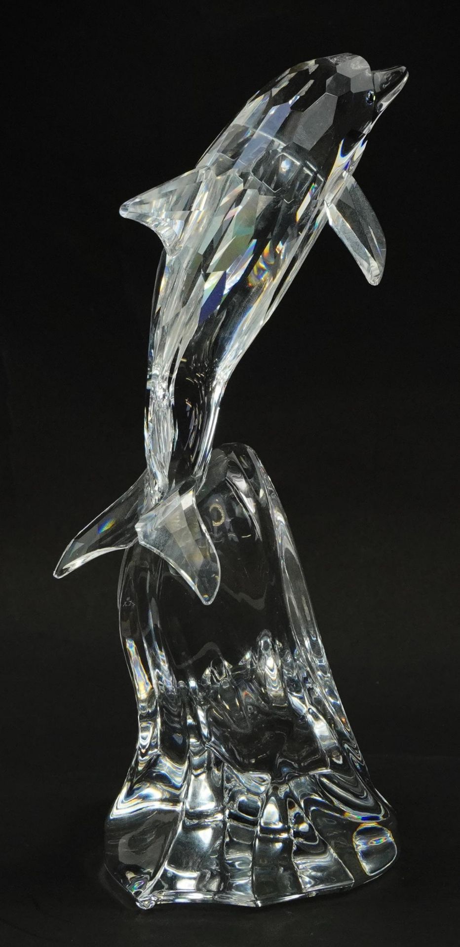 Michael Stamey for Swarovski, crystal Maxi dolphin with fitted case and box, 20cm high - Image 3 of 5
