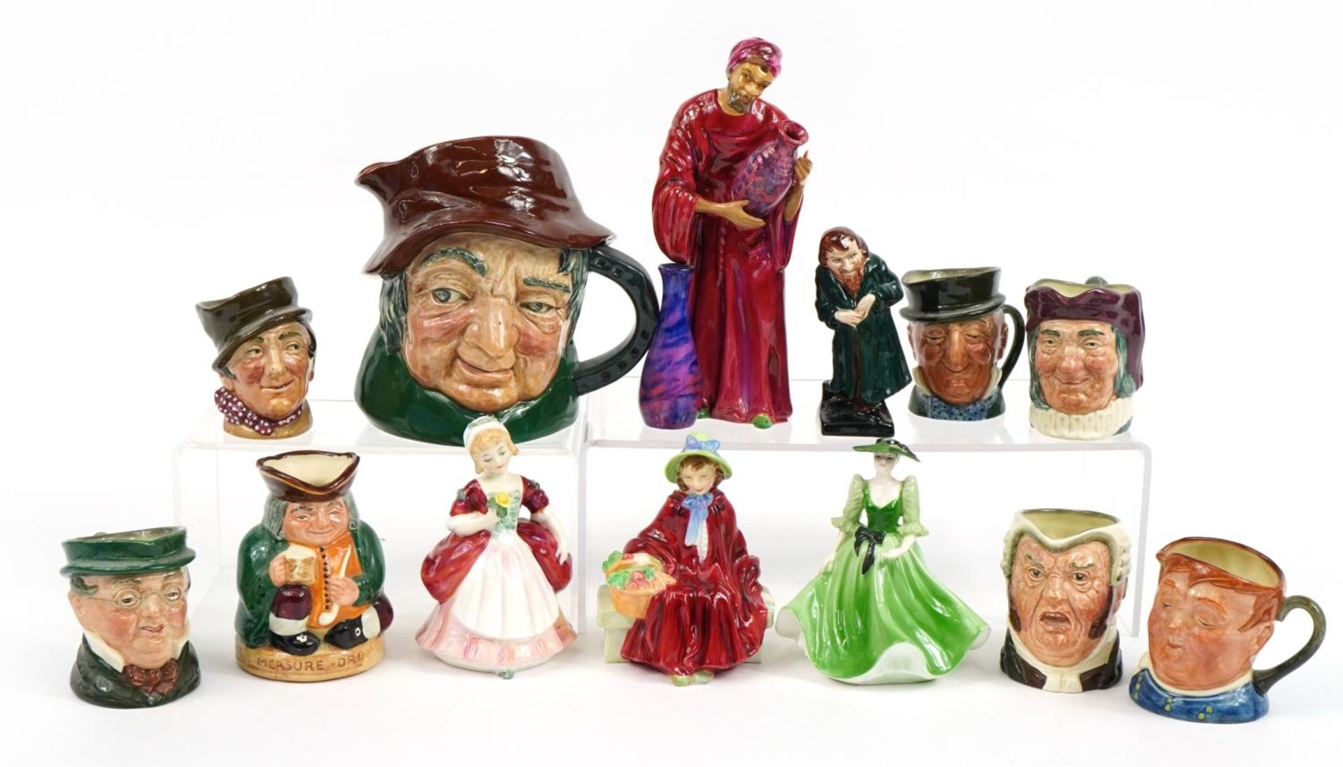 Collectable figures and character jugs including Royal Doulton Linda HN2106, Fagin and Royal Doulton