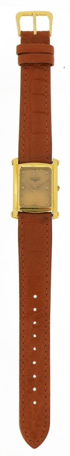 Longines, gentlemen's Longines 18ct gold wristwatch, the case numbered 900987, the case 25mm wide, - Image 2 of 4