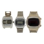 Three vintage gentlemen's wristwatches comprising Ross Jump Hour, Charlton Ltd quartz and Zeon Tech