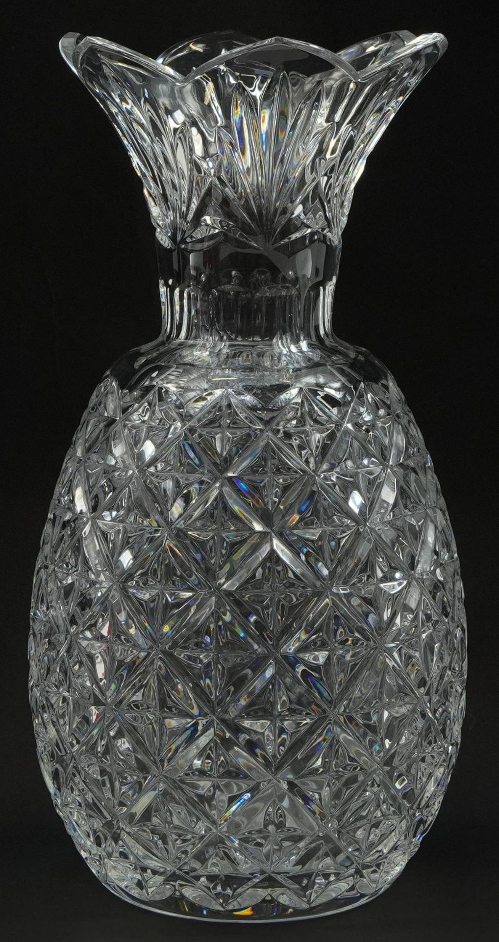 Waterford Crystal twelve inch pineapple vase with box, 30cm high - Image 3 of 5