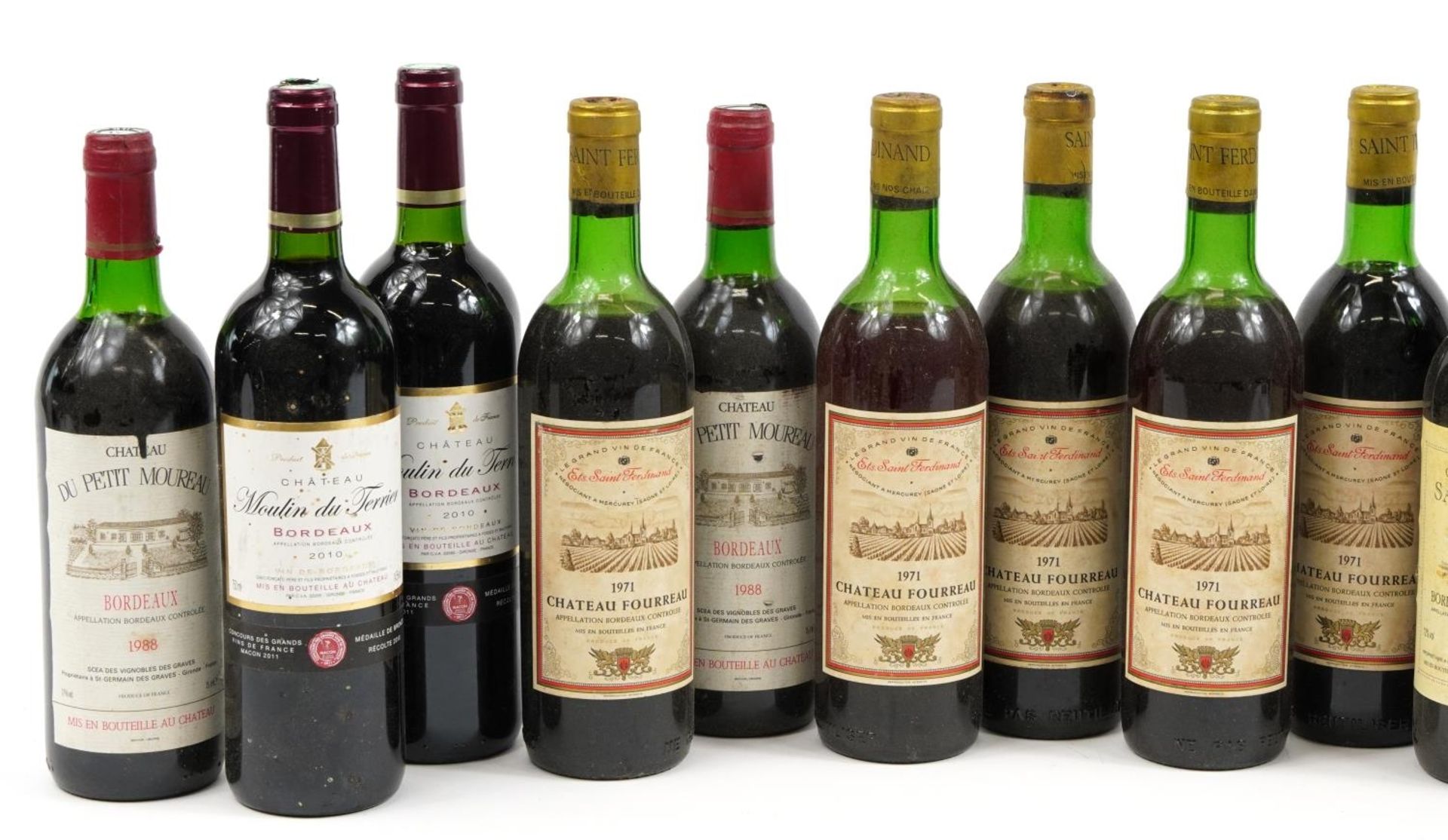 Fourteen bottles of red wine including five bottles of 1971 Chateau Fourreau and four bottles of - Bild 2 aus 3
