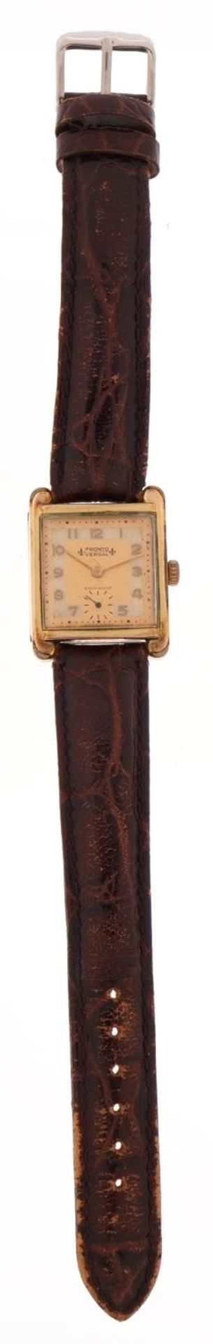 Gentlemen's Pronto Verdal wristwatch with subsidiary dial, numbered 91049, 26mm wide, 29.7g - Image 2 of 5