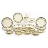 Minton Grasmere thirty eight piece dinner and coffee service including coffee pot, coffee cans