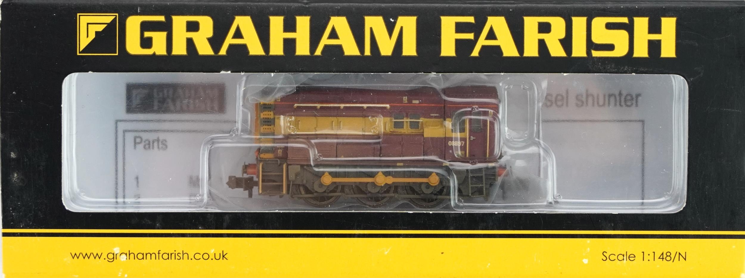 Two Graham Farish N gauge model railway locomotives with cases, numbers 371-008 and 371-109 - Image 2 of 3