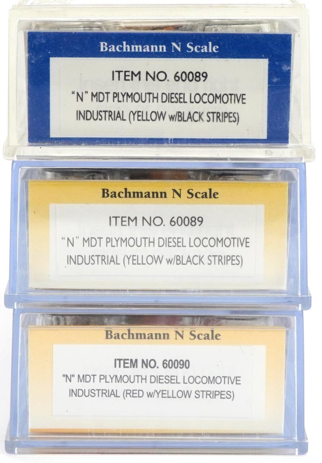 Three Bachmann N gauge model railway diesel locomotives with cases, numbers 60089, 60089 and 60090 - Image 5 of 5