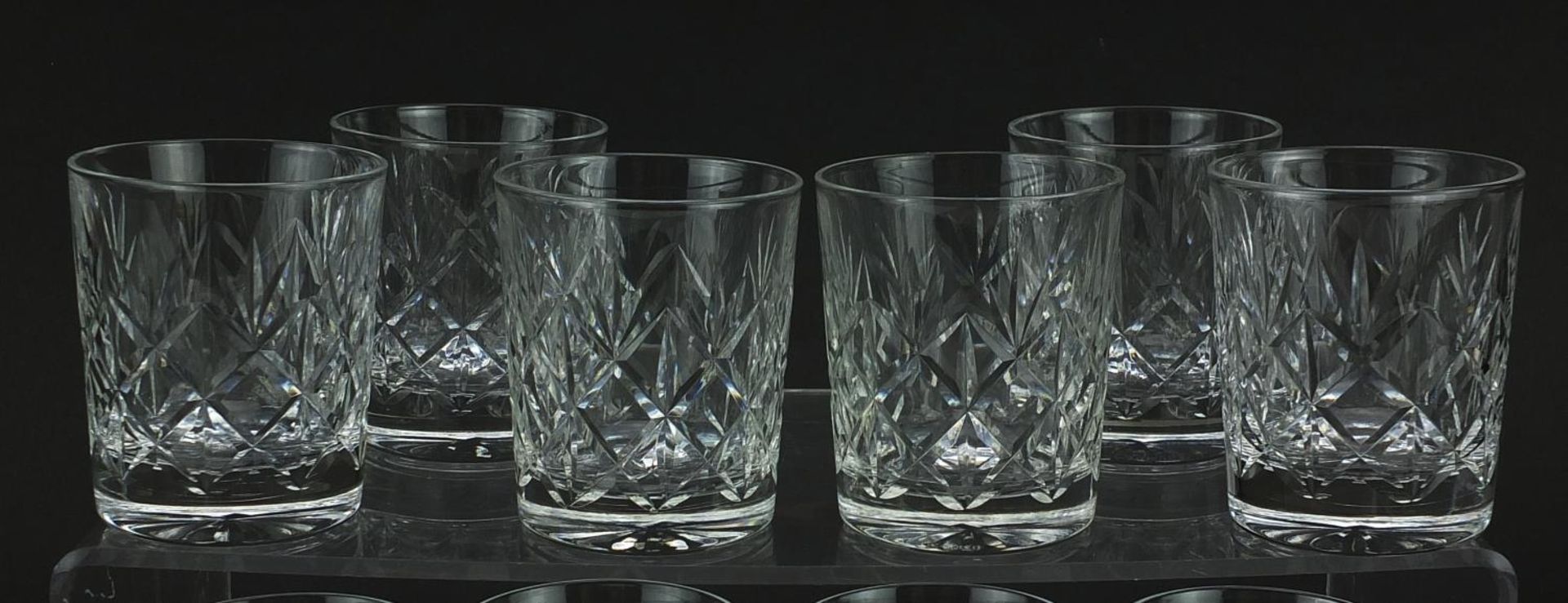 Set of six Edinburgh Crystal tumblers and set of six Stuart Crystal glasses, the largest 10cm high - Image 2 of 3