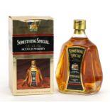 Bottle of Something Special deluxe Scotch whiskey with box