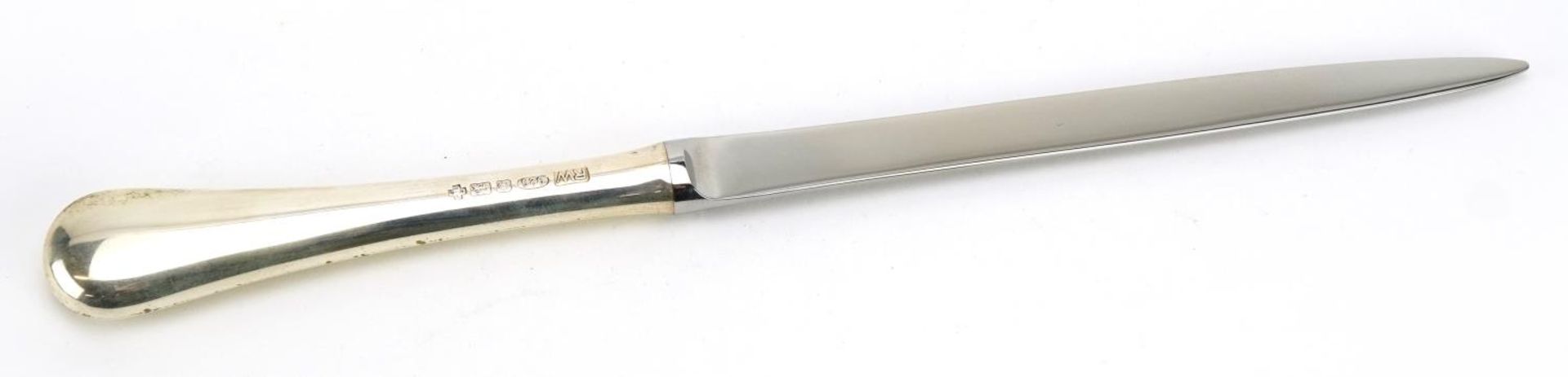 Robert Welch, silver handled letter opener with box, Chester 2000, 22.5cm in length, 50.8g - Bild 3 aus 4