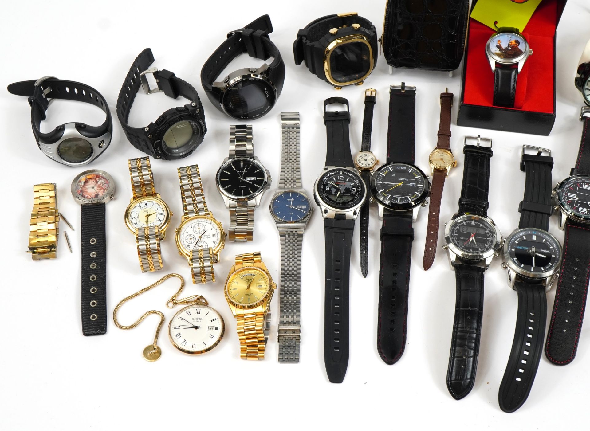 Vintage and later ladies and gentlemen's wristwatches including Rotary, Lorus, Pulsar, Casio and - Image 4 of 5