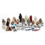 Fifteen vintage Star Wars action figures including Stormtrooper and Ewoks