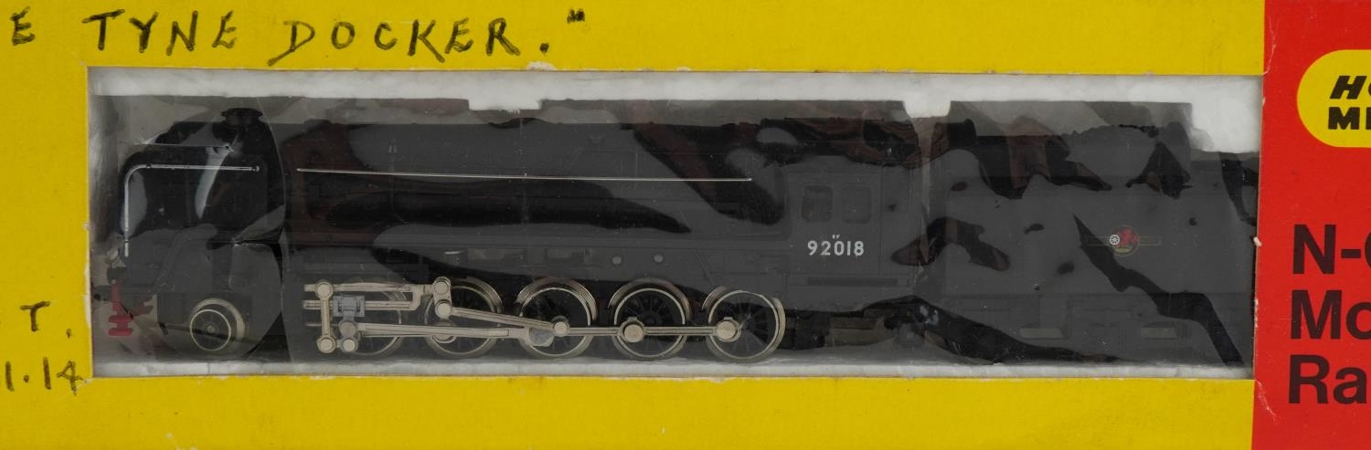 Two Hornby Minitrix N gauge model railway locomotives and tenders with boxes, numbers 202 and 207 - Image 3 of 4