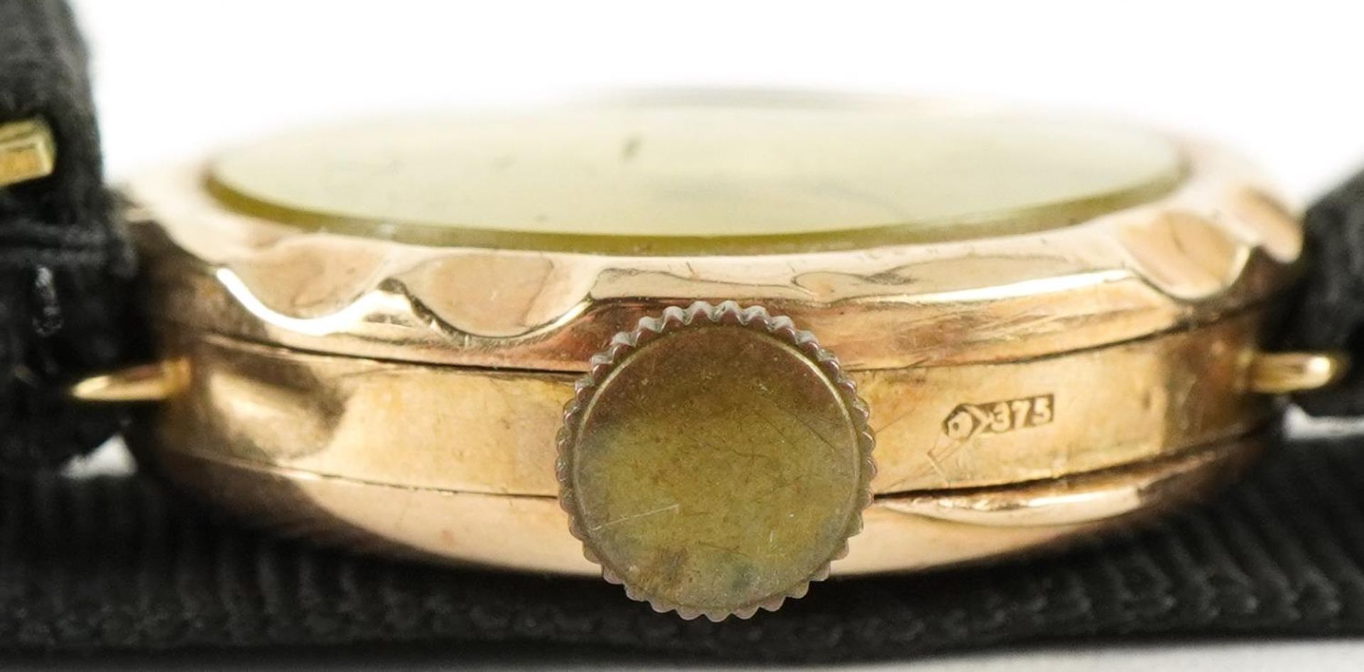 Ladies 9ct rose gold wristwatch, the case numbered 367344, the case 21mm in diameter - Bild 5 aus 7