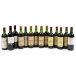 Fourteen bottles of red wine including five bottles of 1971 Chateau Fourreau and four bottles of