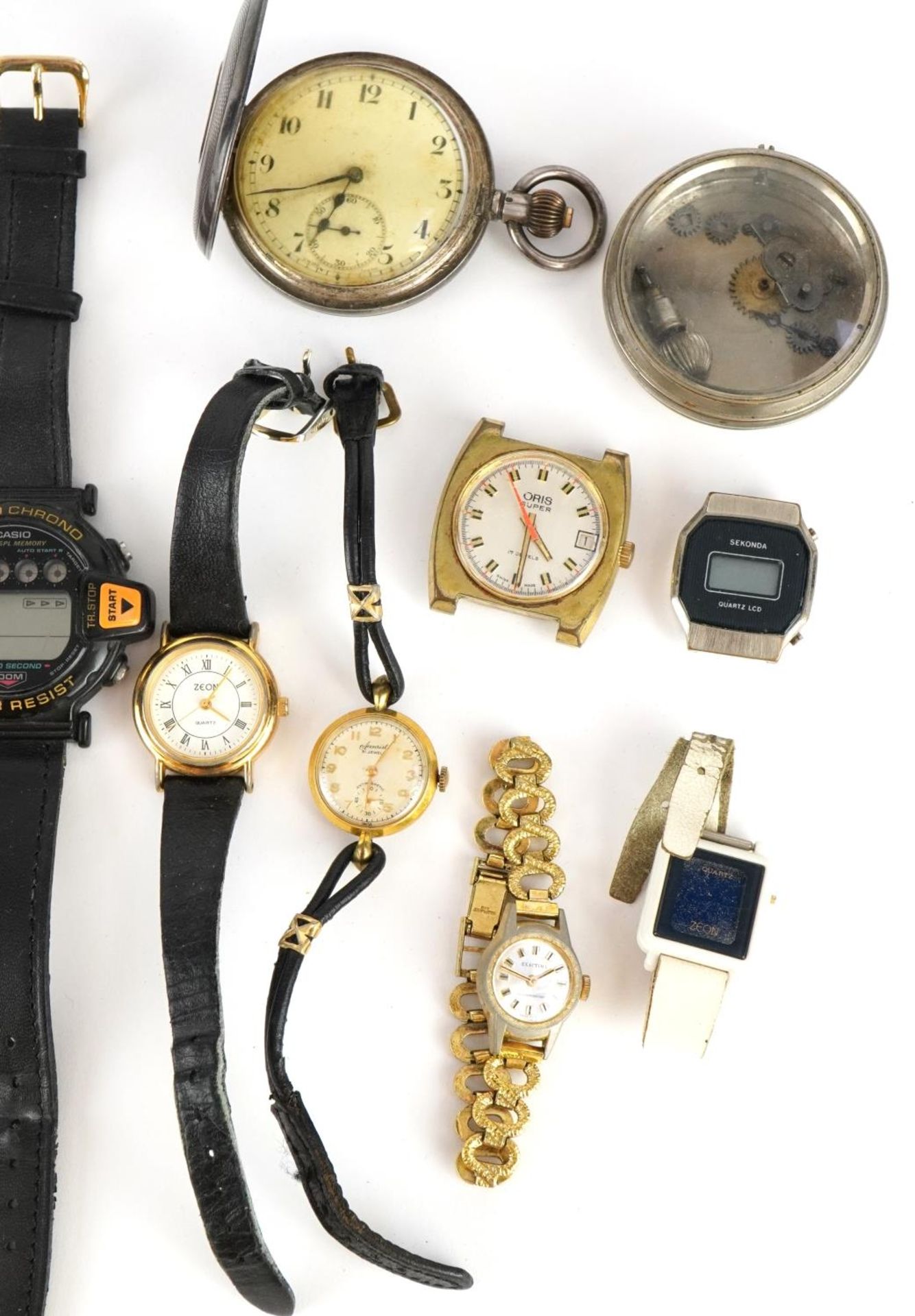 Vintage and later ladies and gentlemen's wristwatches including a silver half hunter pocket watch, - Image 3 of 3