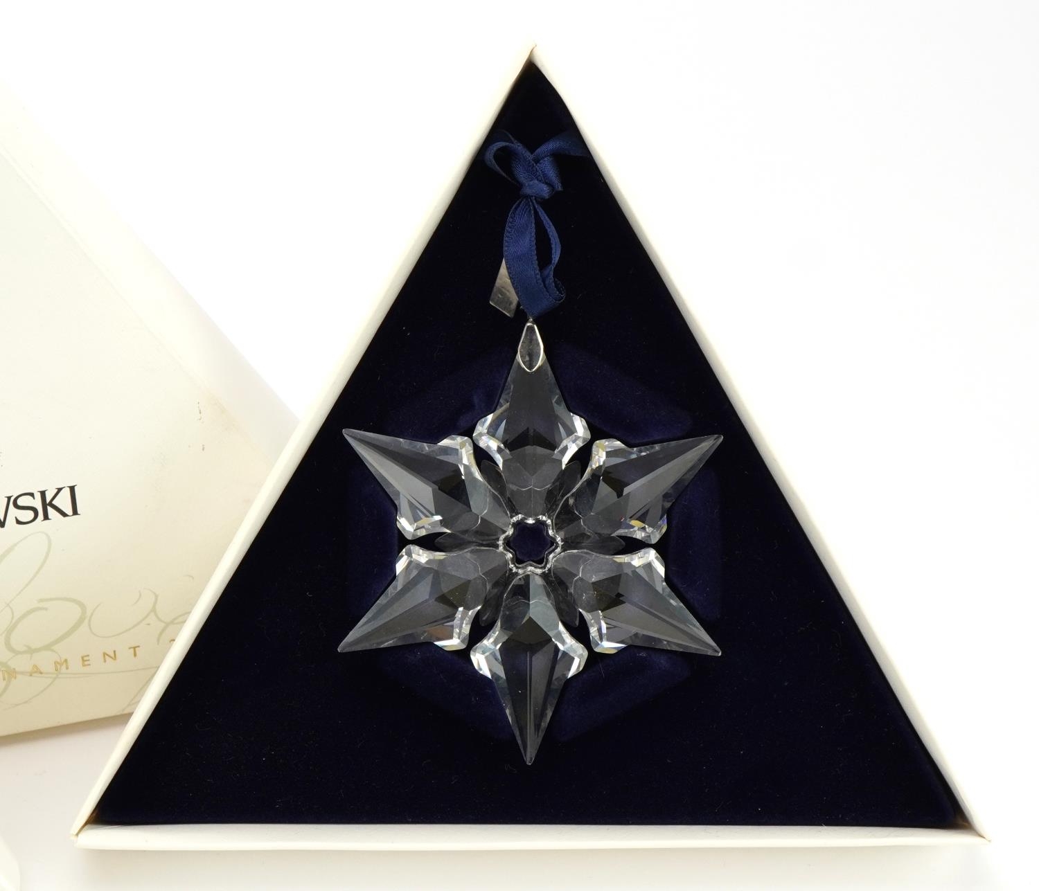 Two Swarovski Crystal Christmas ornaments with boxes comprising dates 2000 and 2001 - Image 3 of 4