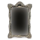 Francis Howard Ltd, Rectangular silver mounted mirror with bevelled glass, Sheffield 1992, 37cm x