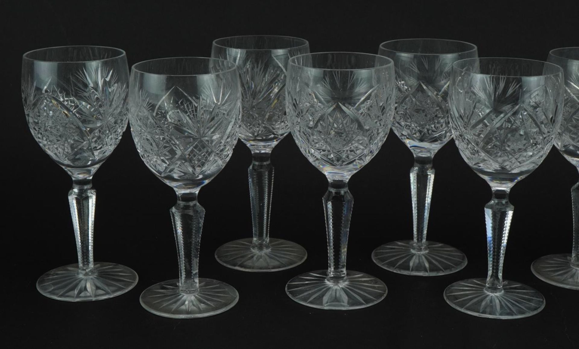 Set of ten cut crystal glasses, 15.5cm high - Image 2 of 6