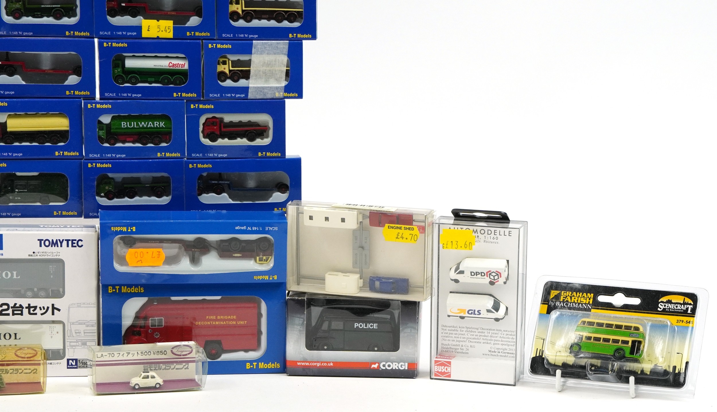 Collection of N gauge diecast model railway vehicles with boxes and cases including B-T Models, - Image 4 of 4