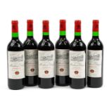 Six bottles of 1999 Chateau Moulin de Dugot Bordeaux red wine