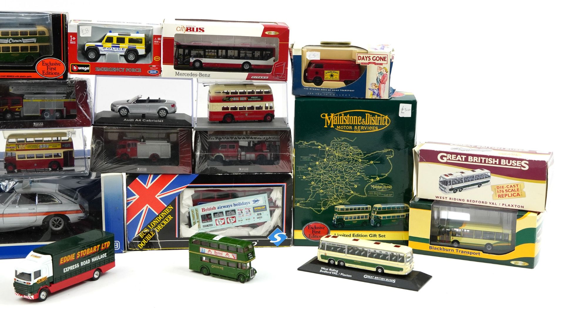 Collection of diecast collector's vehicles, mostly with boxes, including Atlas Edition fire engines, - Image 3 of 3