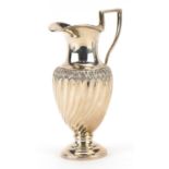 Josiah Williams & Co, Edward VII silver pedestal cream jug with writhen body, London 1901, 15cm