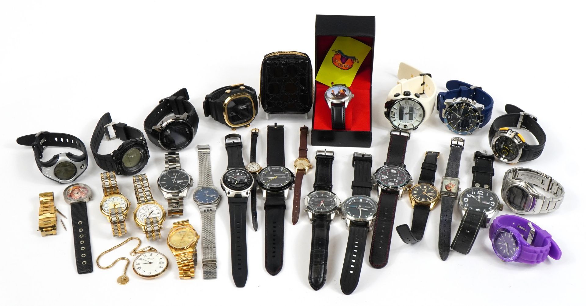 Vintage and later ladies and gentlemen's wristwatches including Rotary, Lorus, Pulsar, Casio and