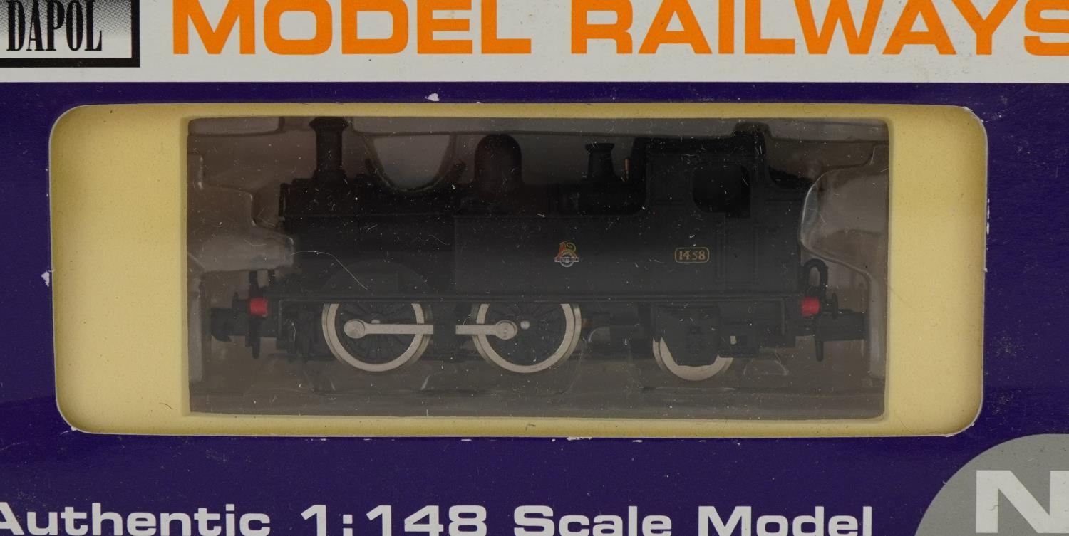 Three Dapol N gauge model railway locomotives with cases, numbers ND002, ND003 and DAGM01 limited - Image 3 of 5