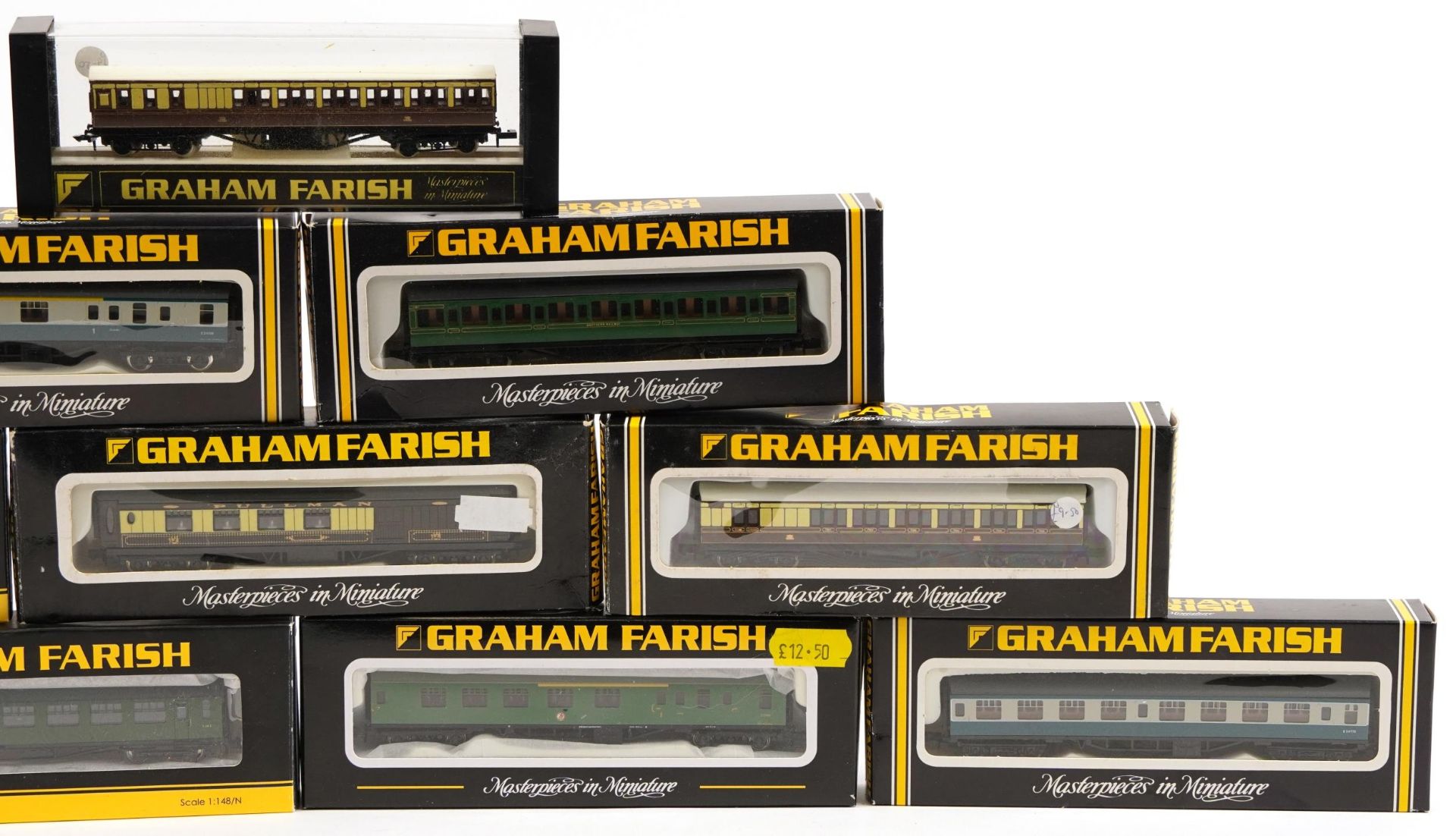 Ten Graham Farish N gauge model railway carriages with boxes, numbers 0614, 0623, 0624, 0634, - Bild 4 aus 5