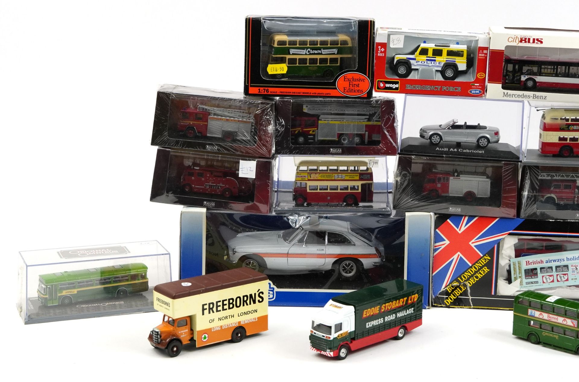 Collection of diecast collector's vehicles, mostly with boxes, including Atlas Edition fire engines, - Image 2 of 3